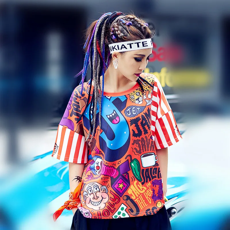 Jus. be.never/женские красные футболки с рисунком harajuku Корейская кавайная белая