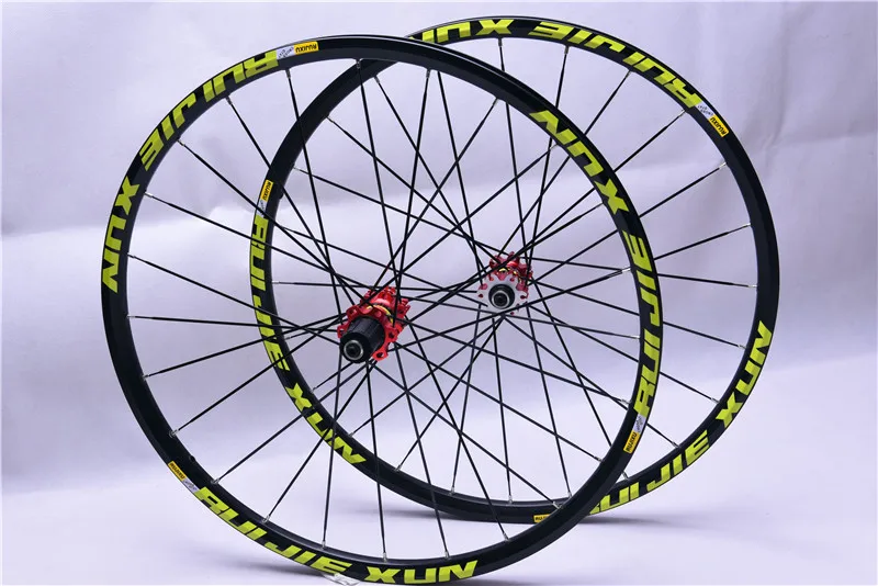 29inch green label MTB Колесная прямая тяга Передняя 2 задняя 5 Perlin подшипник CROSSDTXT горный велосипед комплект велосипедных колес 26 27,5 29 дюймов - Цвет: 29inch green label