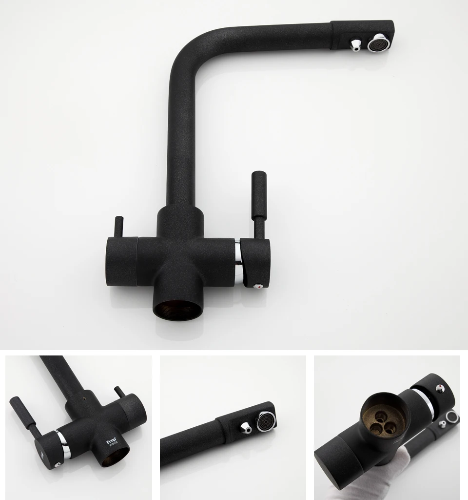 FRAP Kitchen Faucet 5 color brass kichen sink faucet water mixer taps with filtered water mixer cold and hot water tapware