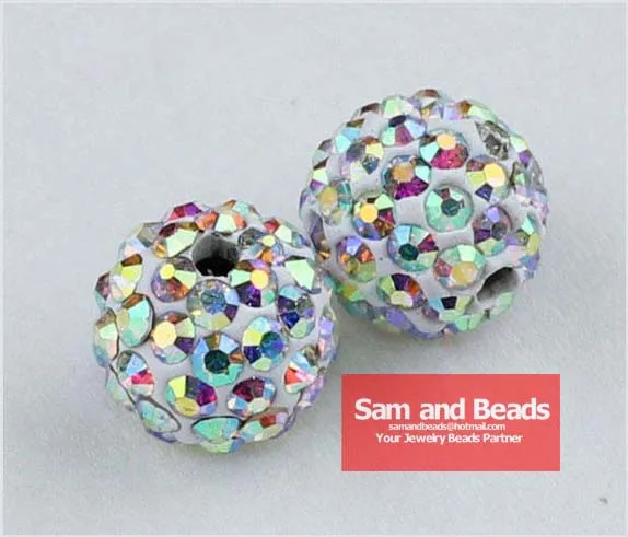 50 шт./лот глиняный браслет диско хрустальные бусинки реактивный черный цвет