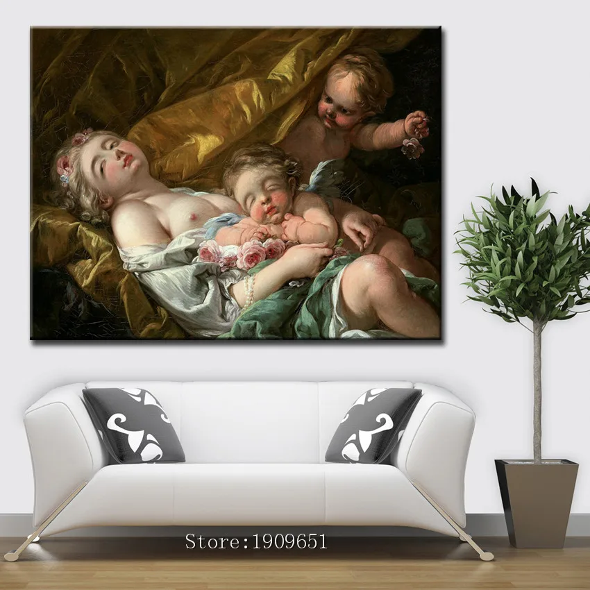 Классические религиозные фигурки обнаженная женская холщовая печать масляная