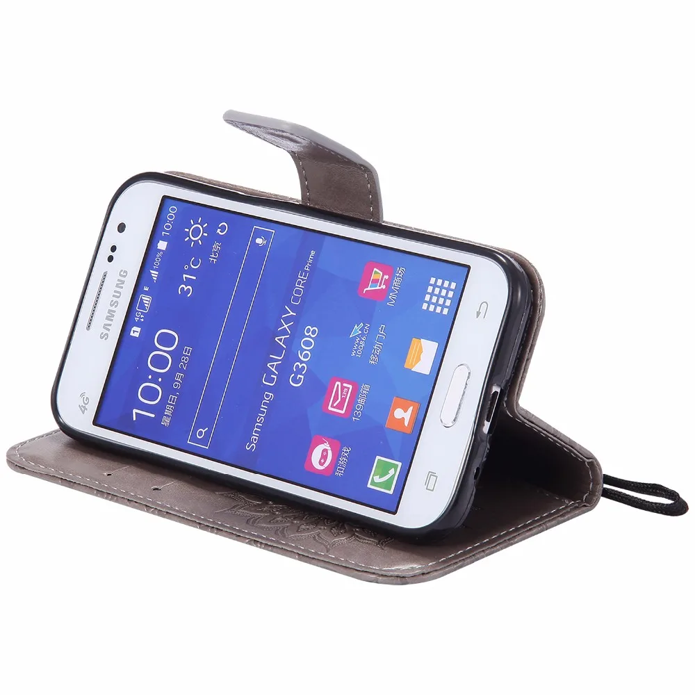 Кожаный чехол-кошелек для Samsung Galaxy Core Prime G360 G360F G360H G361 G361F G361H VE SM-G361H SM-G360H чехол из