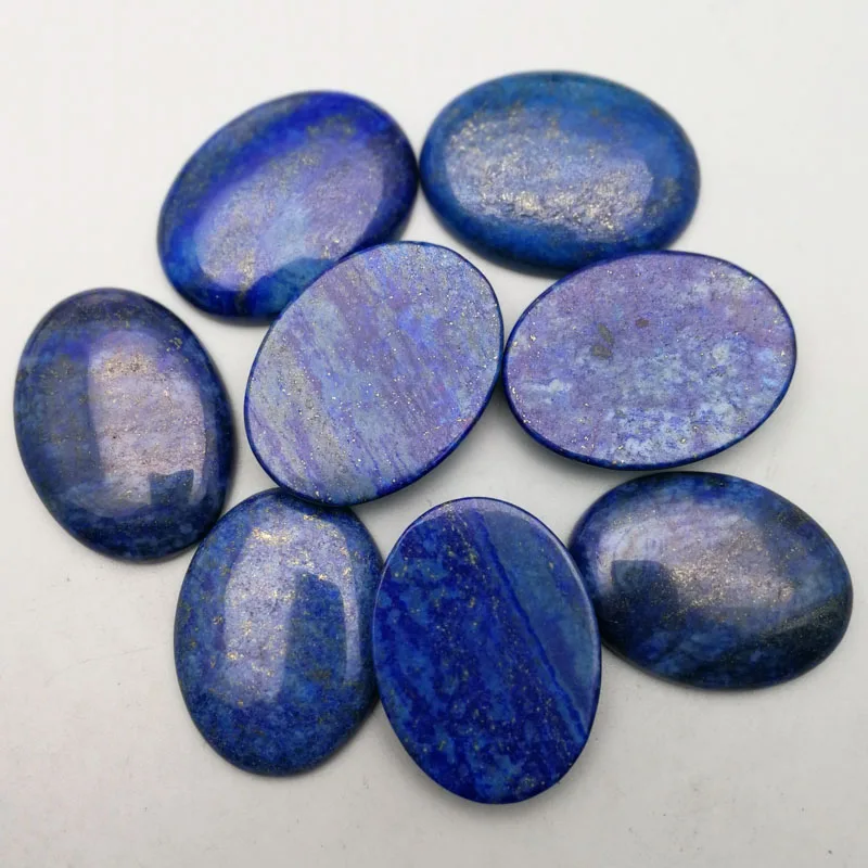 Кабошоны из натурального Lapis lazuli модные высококачественные 30*40 мм Овальные без