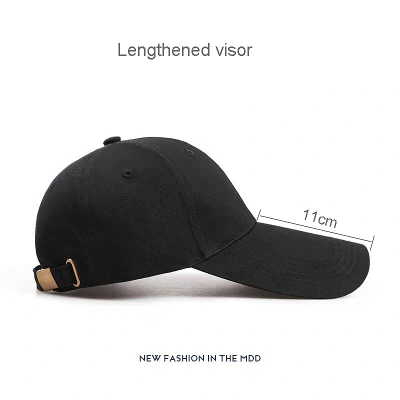 2021 New Unisex Cotton Baseball Caps Hats Solid Color Long Visor Hats for Men Female Street Style Snapback Dad Caps Youth Gorras