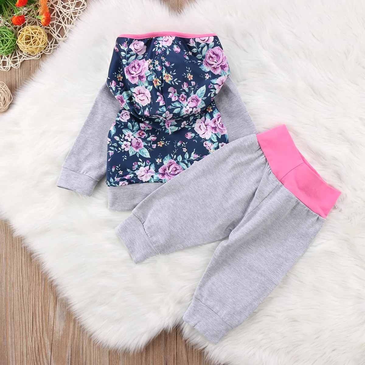 Одежда для девочек 2 предмета новорожденных коллекция 2018 года Осенние Топы с