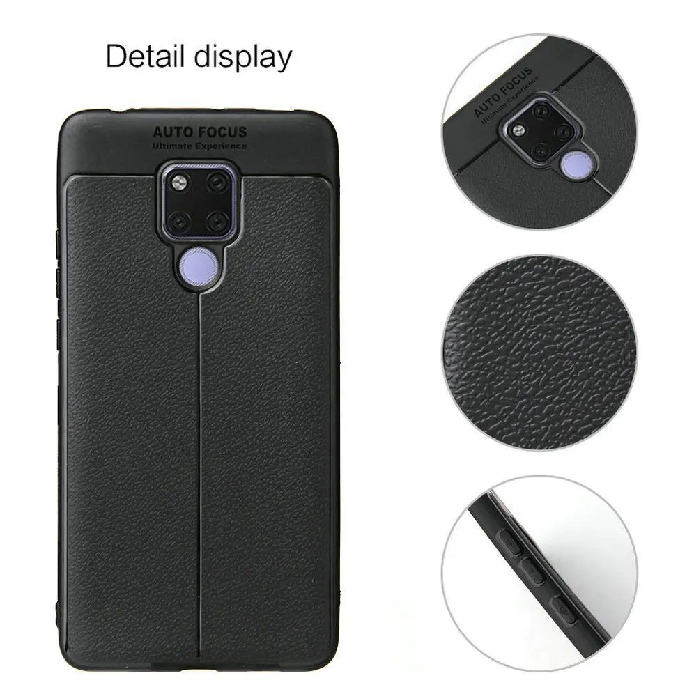 For Huawei Mate 20/Mate20 Lite/Mate20 Pro/Mate20 X Case Slim Soft Silicone TPU Shell Litchi Leather Texture Phone Cover |