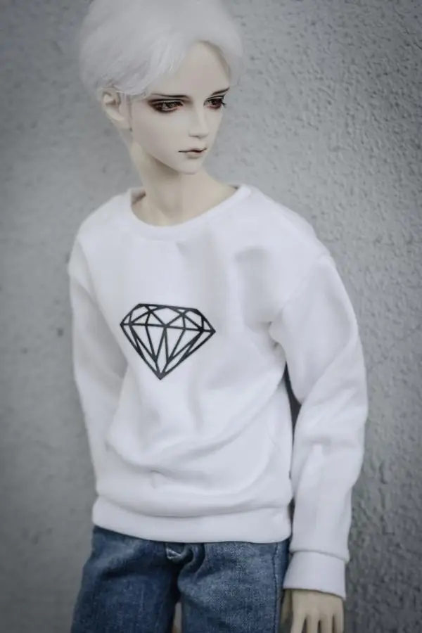 White T-shirt 1/4 1/3 на шарнирах, в масштабе одежда аксессуары Толстовка Футболка для BJD/SD куклы аксессуары, не включены куклы, обувь, парик и другие E2378 - Цвет: White T-shirt