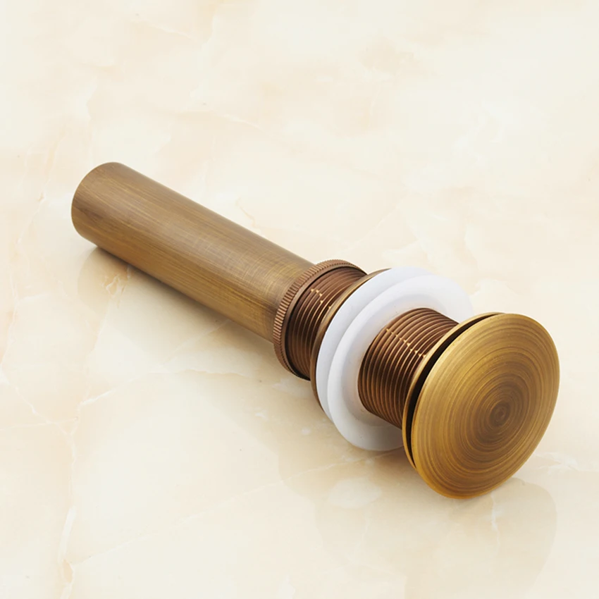 Wholesale and Retail Antique Brass Vessel Sink Drain Bathroom Basin Pop-Up Solid round | Обустройство дома
