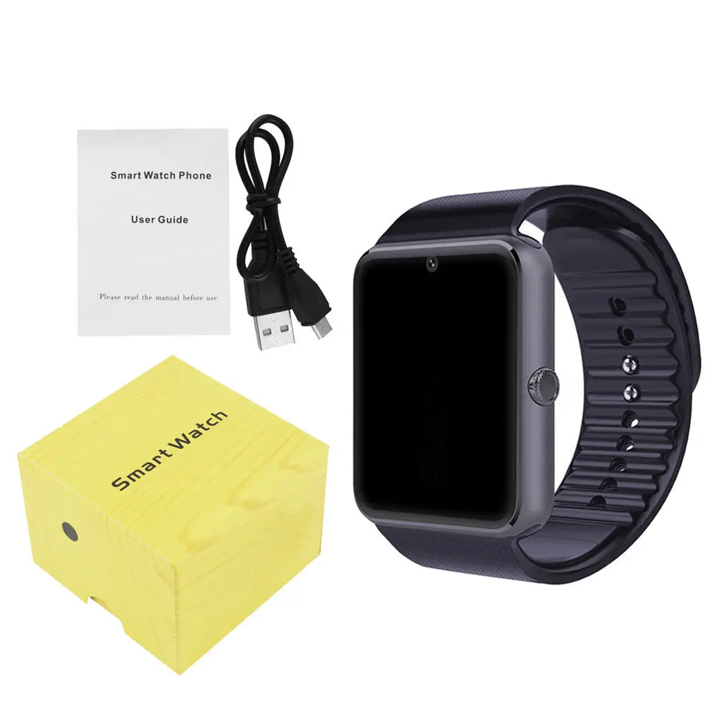 Смарт часы Timethinker GT08 Bluetooth с камерой 2G GSM sim карта Android IOS наручные Шагомер