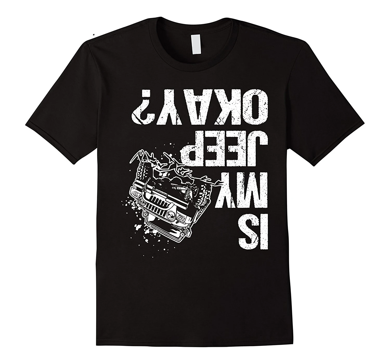 Моя Jeep хорошо? Смешные джип Lover Off Road футболка Для мужчин Топы Изделие из хлопка с