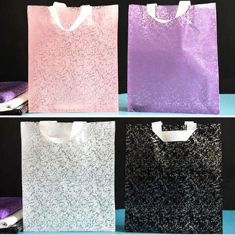 Wholesale 25pcs Large Plastic Bags With Handle white/black Boutique Clothing Packaging Gift Bag 43*51*8cm | Дом и сад