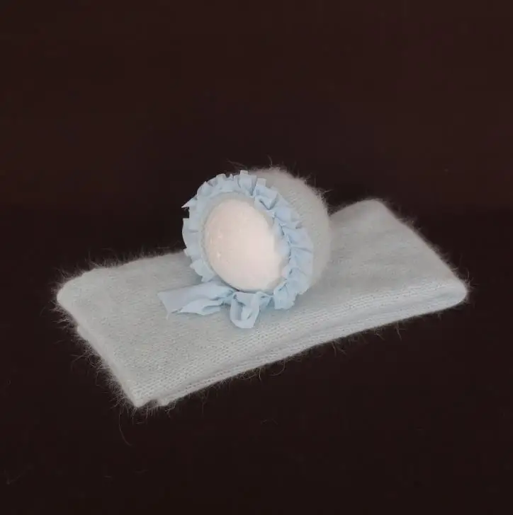 hat wrap -4 Ангорская шапочка для новорожденных, вязаная шапка с мишкой Тедди, набор одинаковых игрушек, реквизит для фотосессии, классический пушистый капот с животным, наполнитель, игрушка - Цвет: hat wrap -4