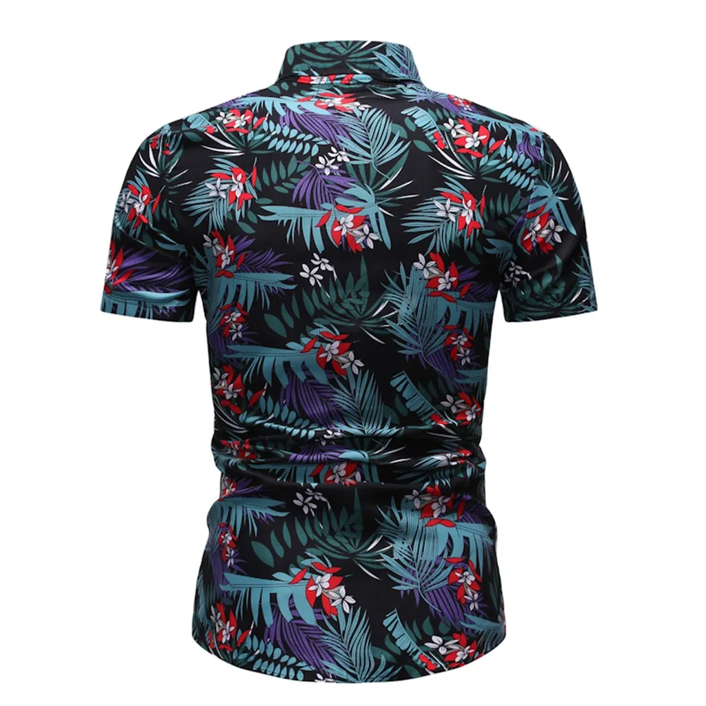 Camisa мужская рубашка Летняя гавайская рубашка летняя рубашка с короткими рукавами модная блузка Мужская Уличная рубашка chemise homme Новинка