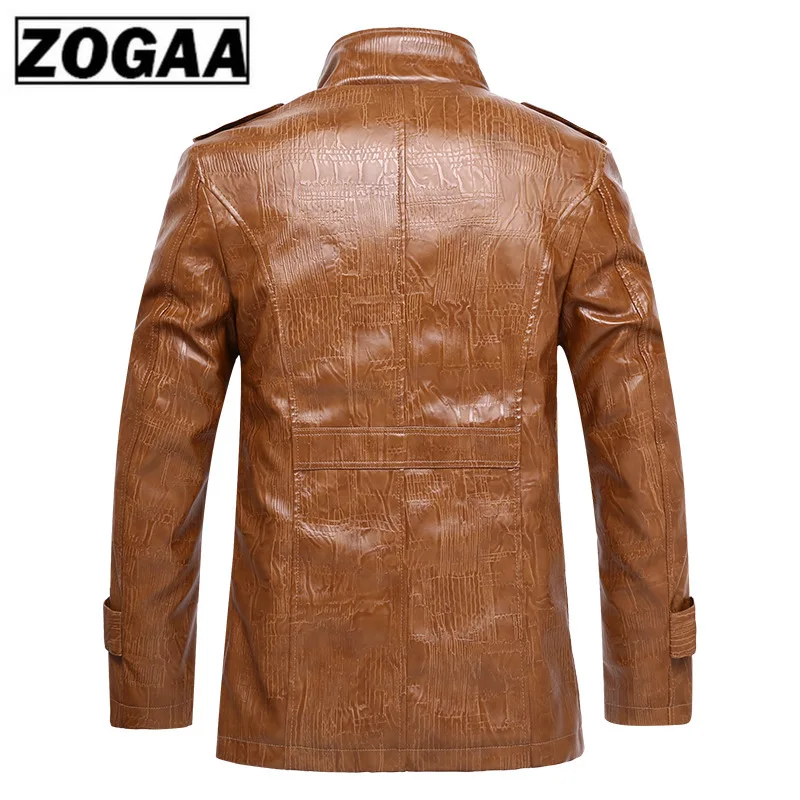 Мужские кожаные пальто с мехом большие бархатные средней длины из искусственной