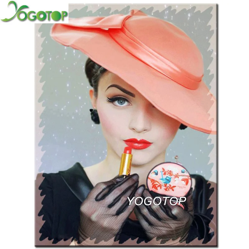 YOGOTOP полная квадратная/круглая Алмазная вышивка Европейская девушка женщина 5d DIY