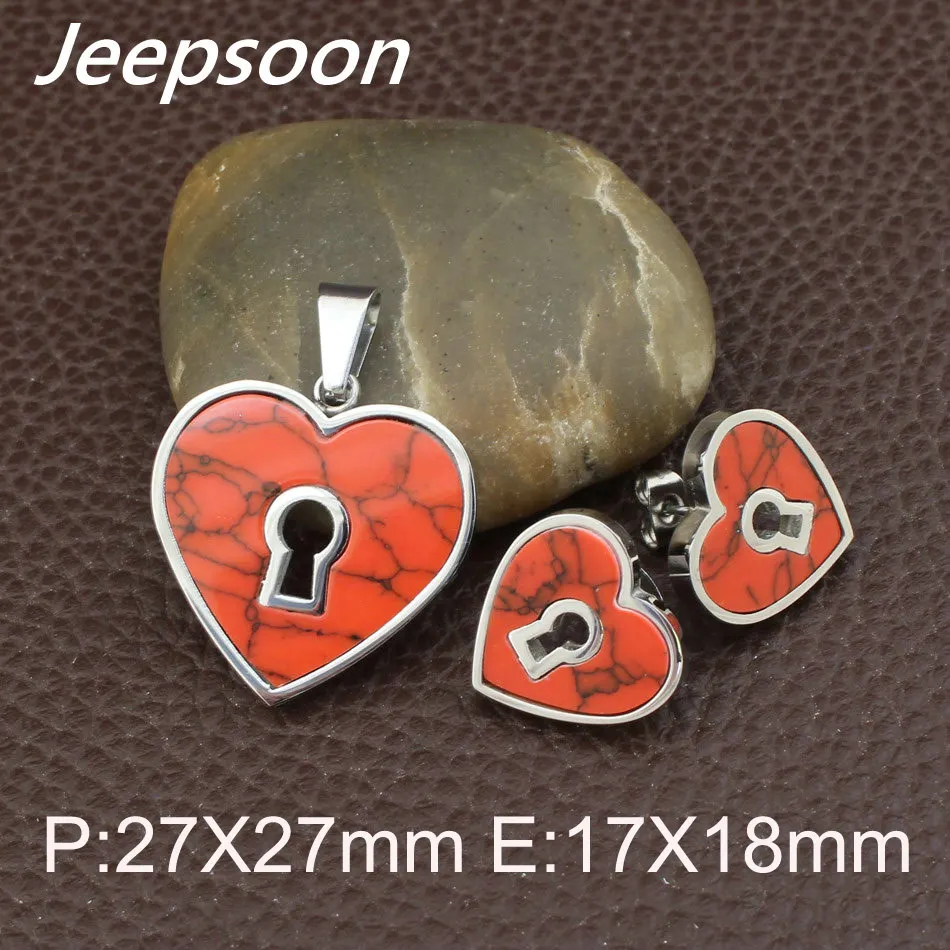 Комплект женских ювелирных изделий из нержавеющей стали 2 цвета|earrings set for women|pendant