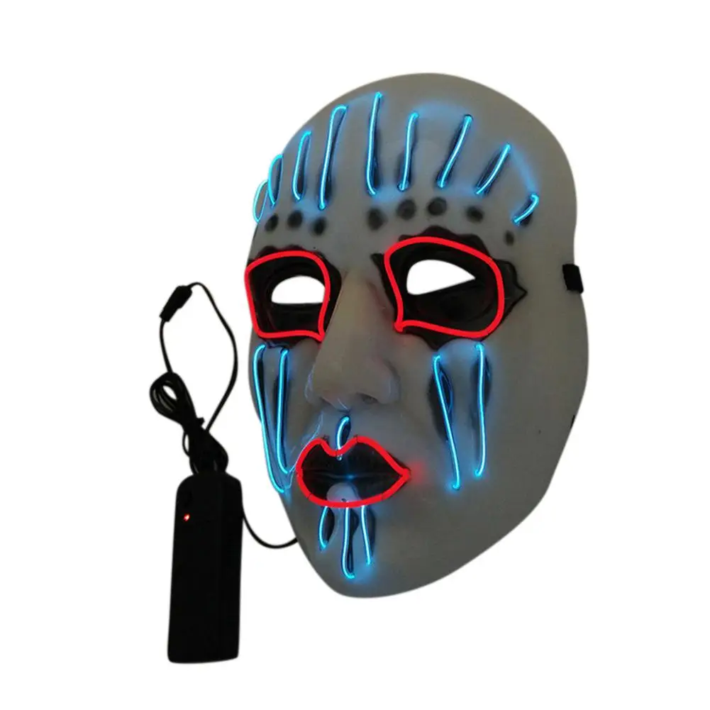 mrwonder Women Men Unisex Halloween Mask LED Light Up EL Wire Cosplay for Festival Party Costume | Тематическая одежда и