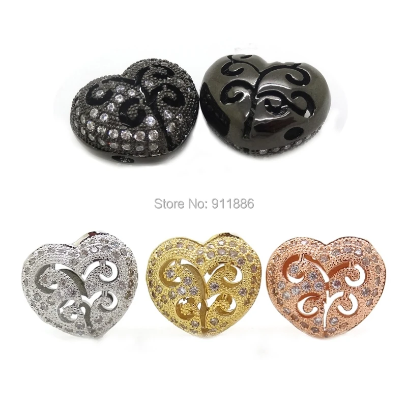 Новые бусины-Подвески 4 цветов золотого цвета с бабочкой и полыми сердечками для