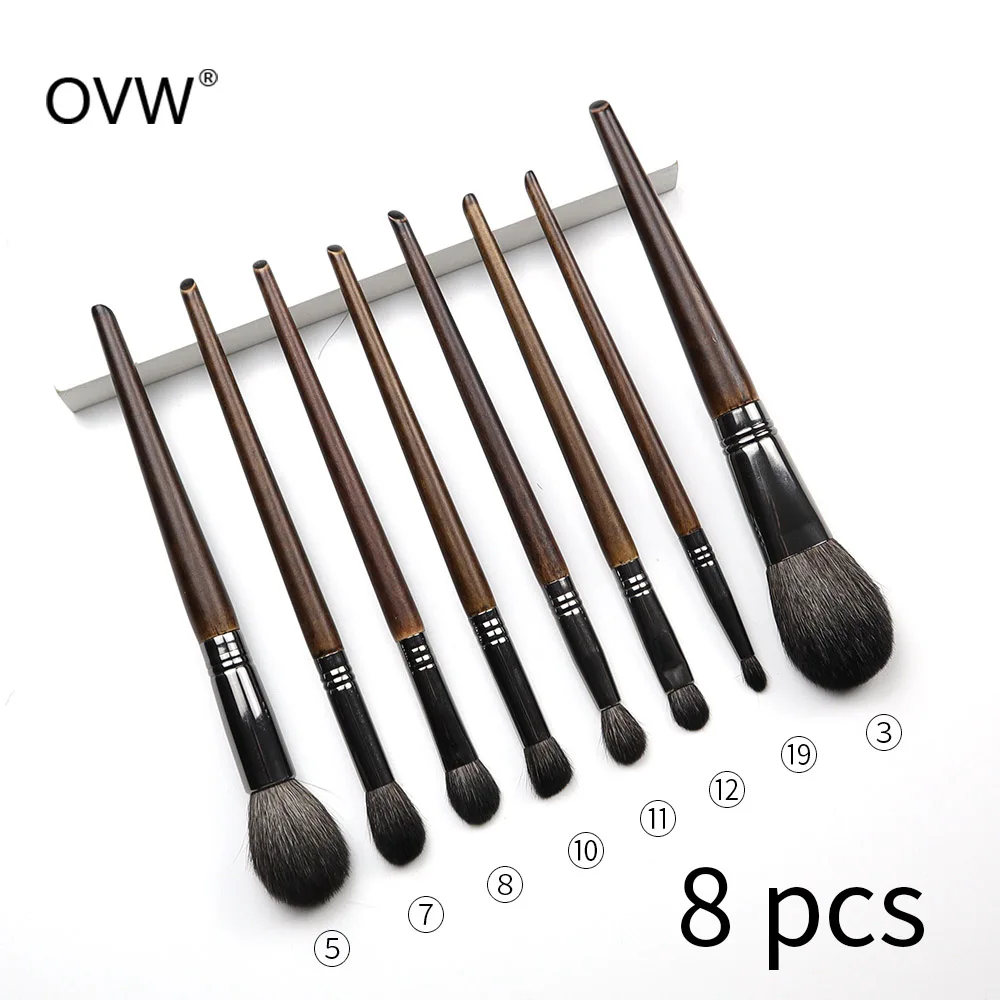 8pcs357810111219 OVW Pro кисти для макияжа Набор теней для век Пудра карандаш для глаз с ресницами, губами Макияж Кисти Косметический Красота ящик для инструментов, лидер продаж - Handle Color: 8pcs357810111219