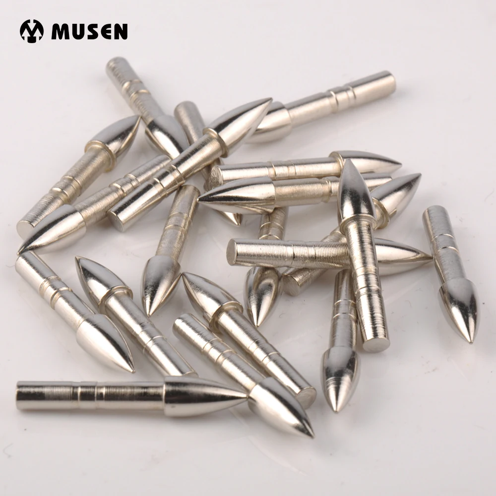 

20/40/100pcs Arrow Heads Target Point Diameter 4mm Stainless Steel Arrowhead Carbon Arrows Tips for Shooting Hunting Arrows