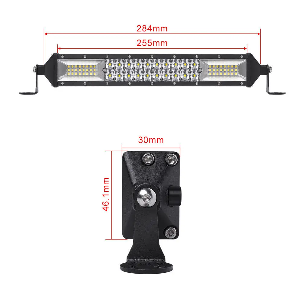 СВЕТОДИОДНЫЙ световой бар 10 дюймов двухрядный заливающий и точечный свет Combo Луч