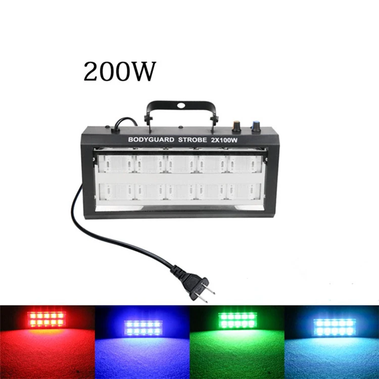 

High power 200W bodyguard LED flash lamp Diba KTV flash flashlight bar sound controlled colorful disco lamp