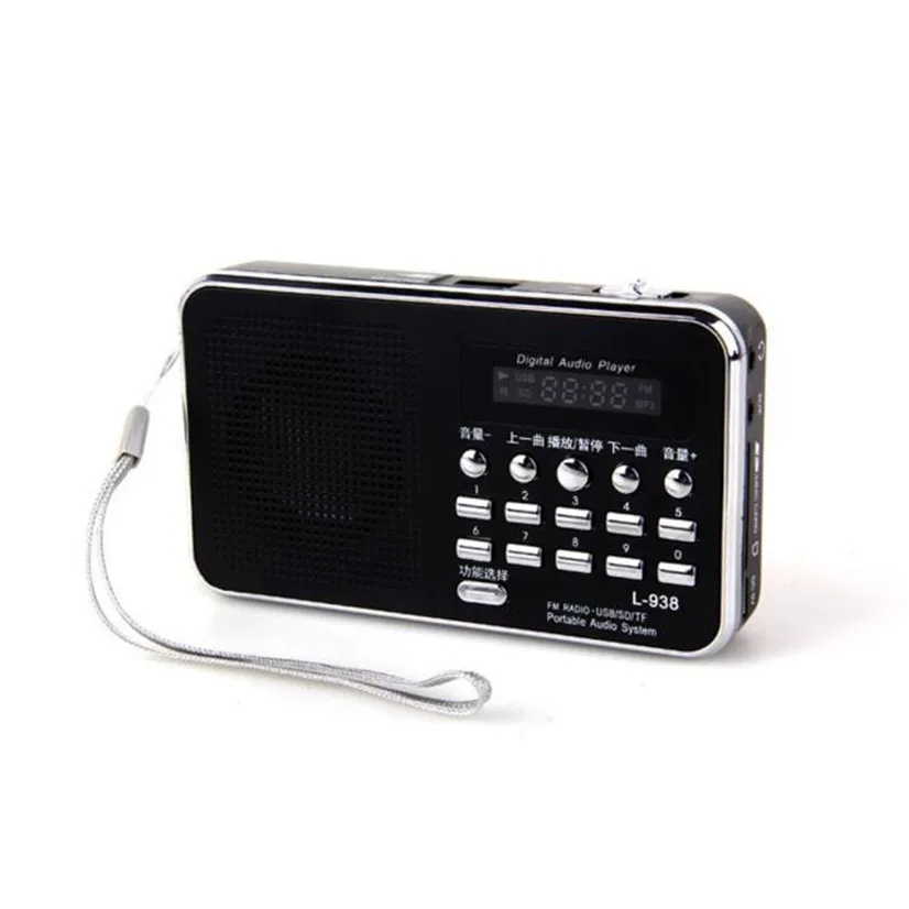 Мини цифровой портативный музыкальный MP3 плеер Micro SD/TF карта динамик FM радио sep13