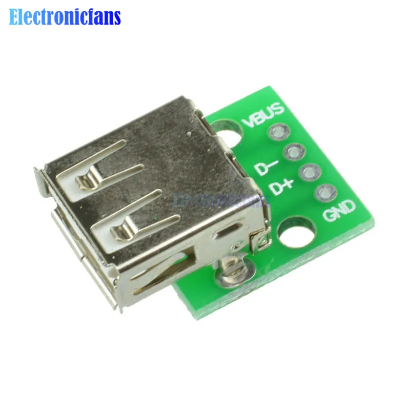 10 шт. конвертер USB типа A мама для разъема Arduino диаметром 2 54 мм|Интегральные схемы| |