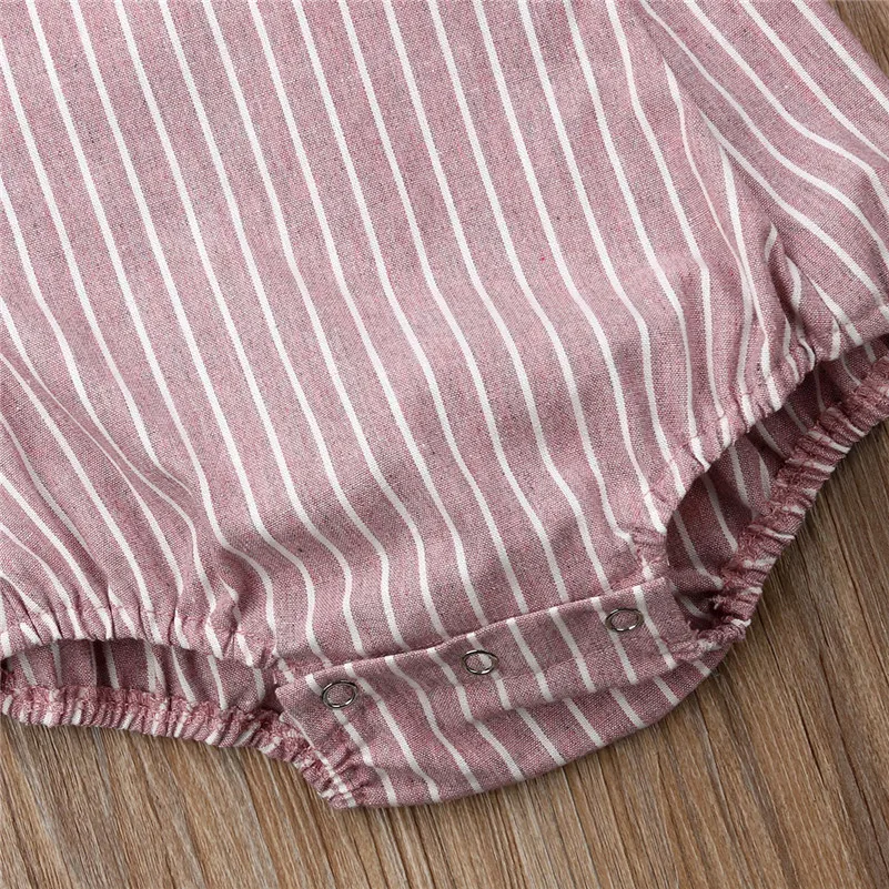 Fashion Baby Girl Rompers Cotton Newborn Bodysuit Stripe Girls Romper Jumpsuit Outfit Summer Clothes 0-24 Months 3B23 | Мать и ребенок