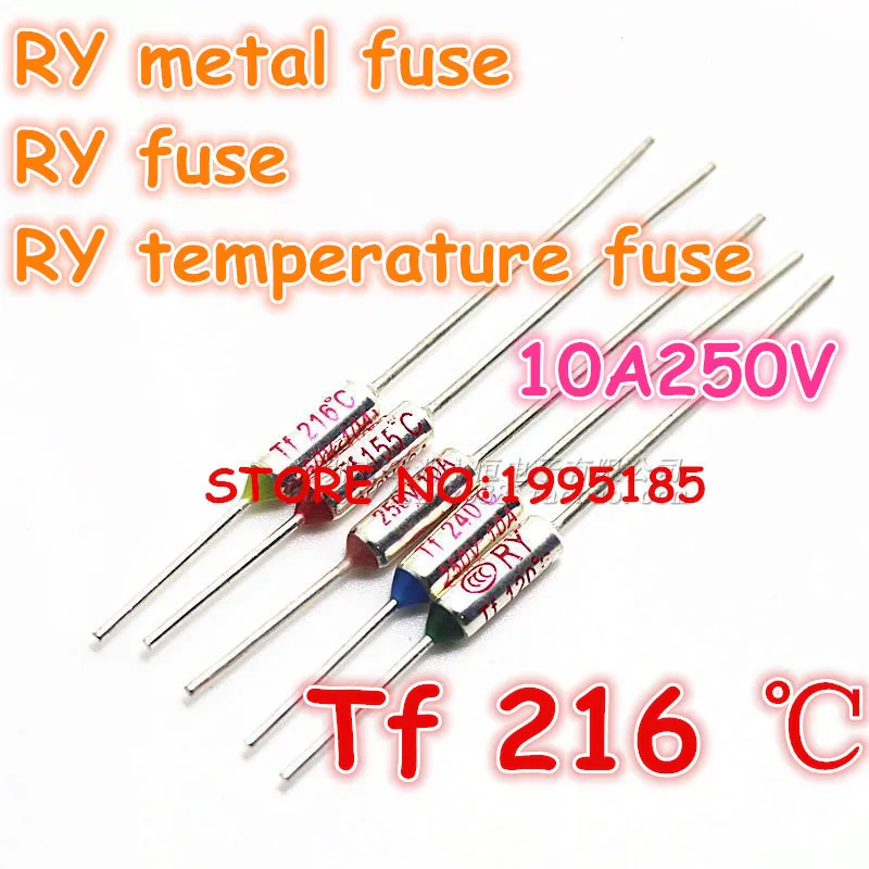 RY 100 шт./лот новый микро тепловой предохранитель 10A250V 215 градусов C Мини