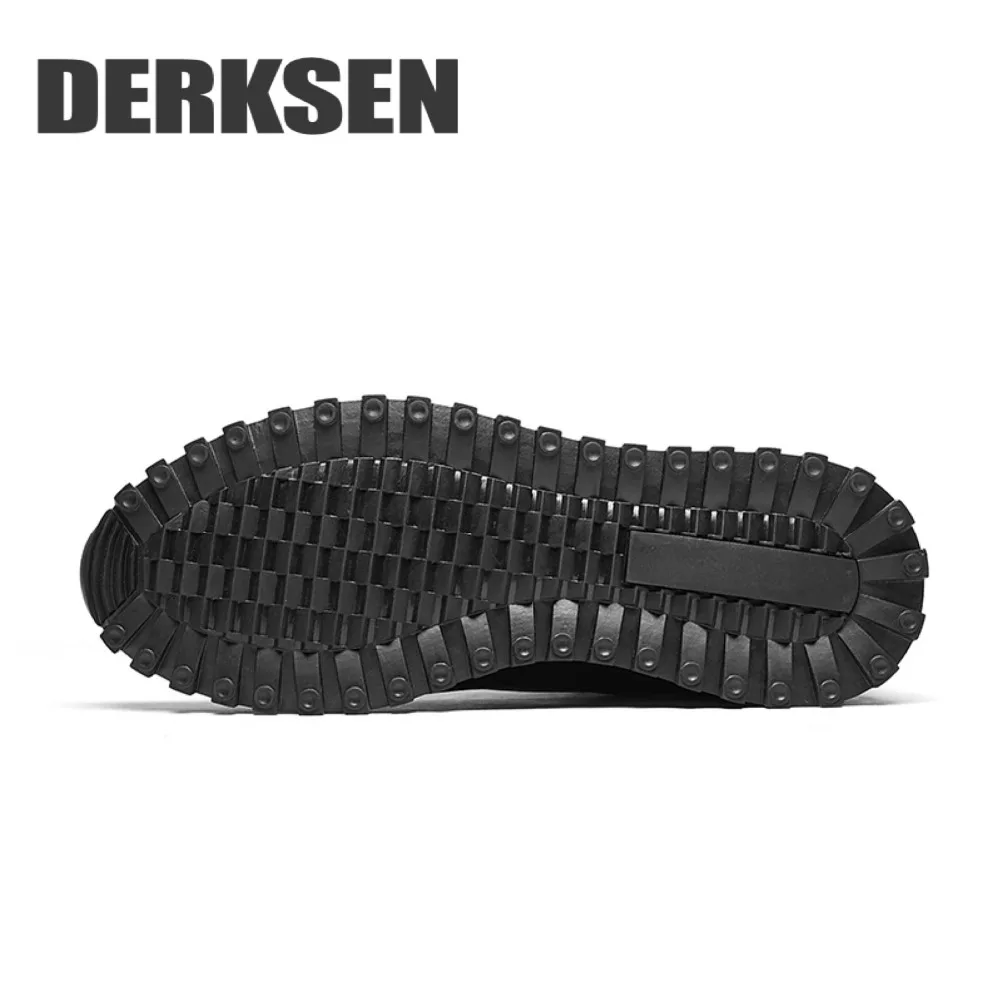 DERKSEN first layer leather dynamic shoes sports casual breathable elastic thick bottom trend fashion strong high qualityLK1062A | Обувь