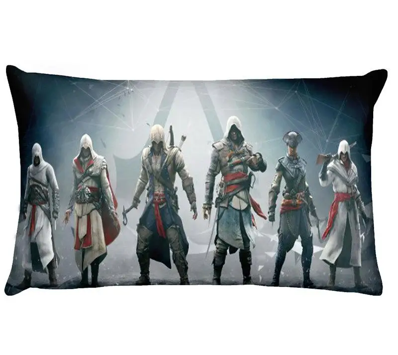 Подушки для дома, декоративная наволочка с принтом Assassin's Creed, подушки с аниме, Декоративная Подушка для домашнего декора, диванная Подушка 45*45 - Цвет: 21