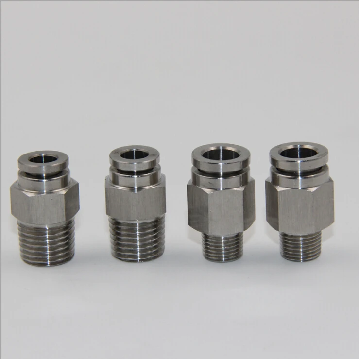 

tube size 14mm-1/2 PT thread pneumatic stainless steel 316 male straight fitting