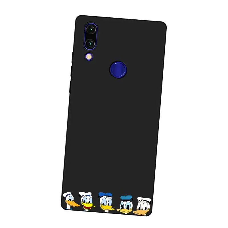 N312 Donald Duck Black Silicone Case Cover For Xiaomi Redmi Note 3 4 4X 5 5A 6 7 Pro Global |