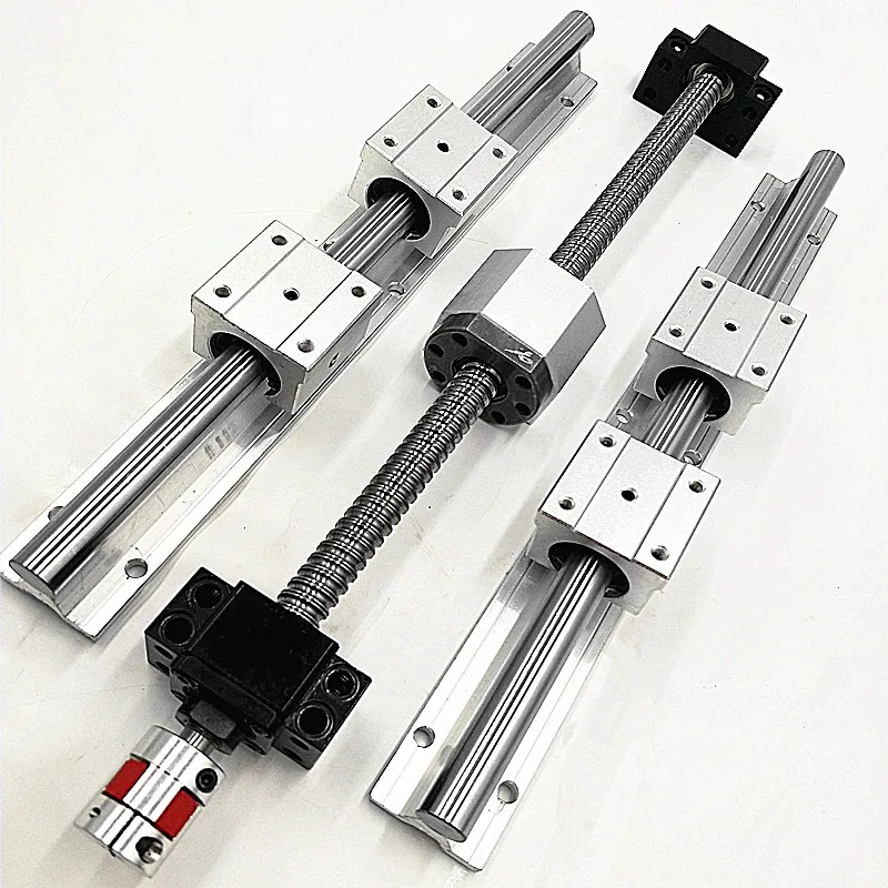 Линейный рельс SBR16-L350/1200/1600 мм+ SFU1605 шарикового винта+ 57HS5630A4 шаговый двигатель+ 1.5kw 220v с воздушным охлаждением шпинделя+ 15*20 скребковая цепь