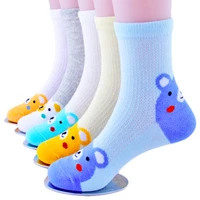 5pairs lot childrens socks spring and summer models mesh cotton socks cartoon thin cotton baby socks 1 12 years old