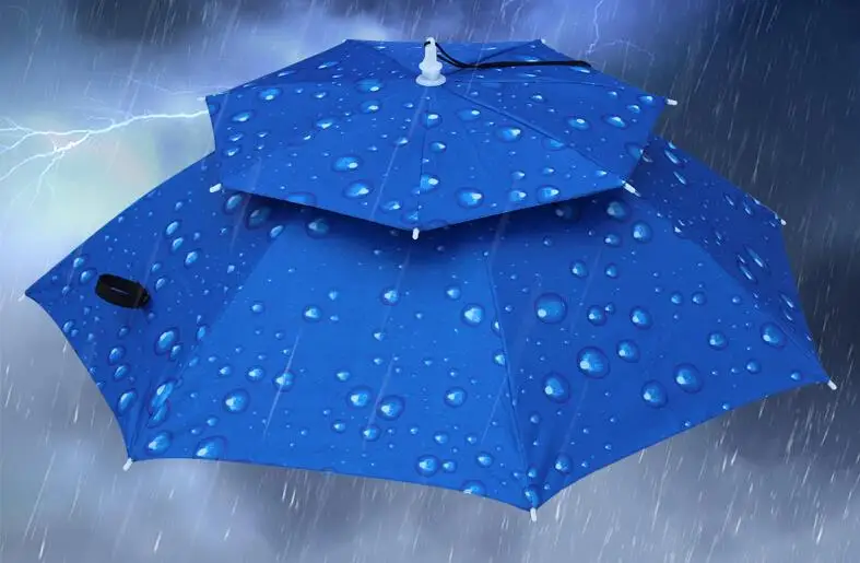 

2016 New Umbrella Hat Sun Shade Camping Fishing Hiking Festivals Outdoor Brolly Diameter 77cm, 90cm Available