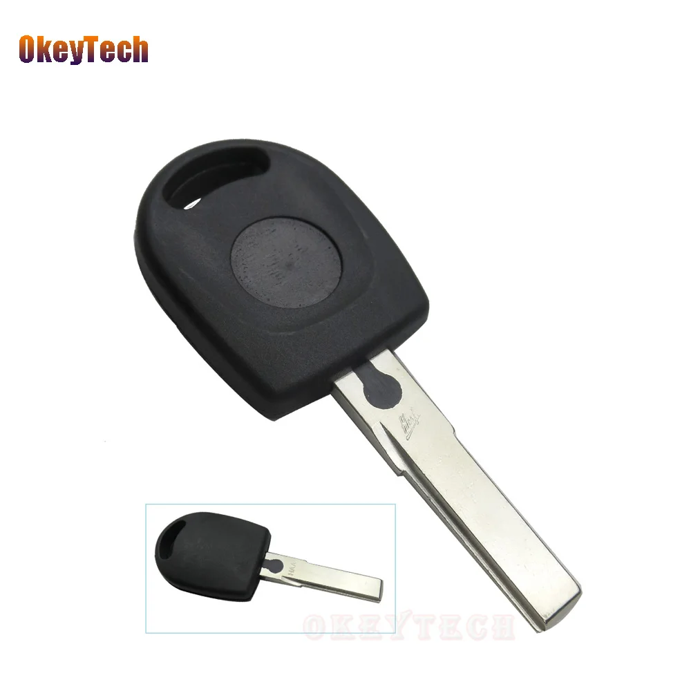 

OkeyTech 5pcs/lot Transponder Key Shell Case Cover Fob For VW Passat B5 Jetta Golf Beetle HU66 Uncut Blank Blade No Logo