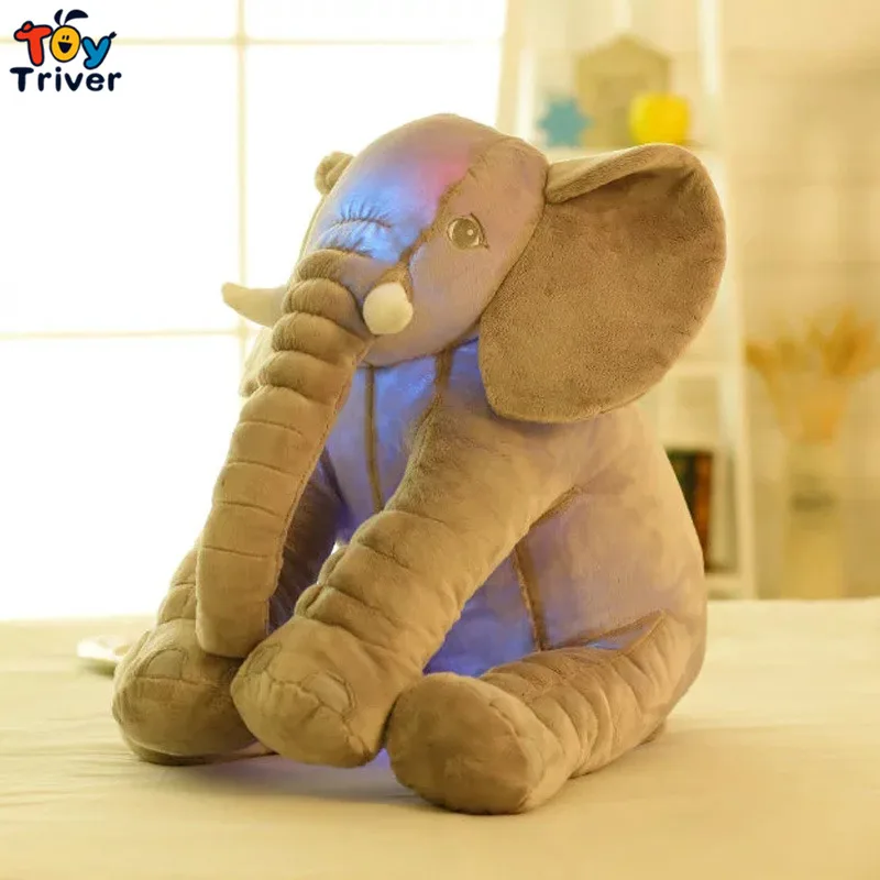 Красочная светящаяся светодиодная подсветка в виде слона плюшевая игрушка
