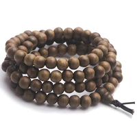 natural agilawood aloeswood wood bracelet 108 round 9mm women men prayer bead charms stretch crystal agilawood aaaaa