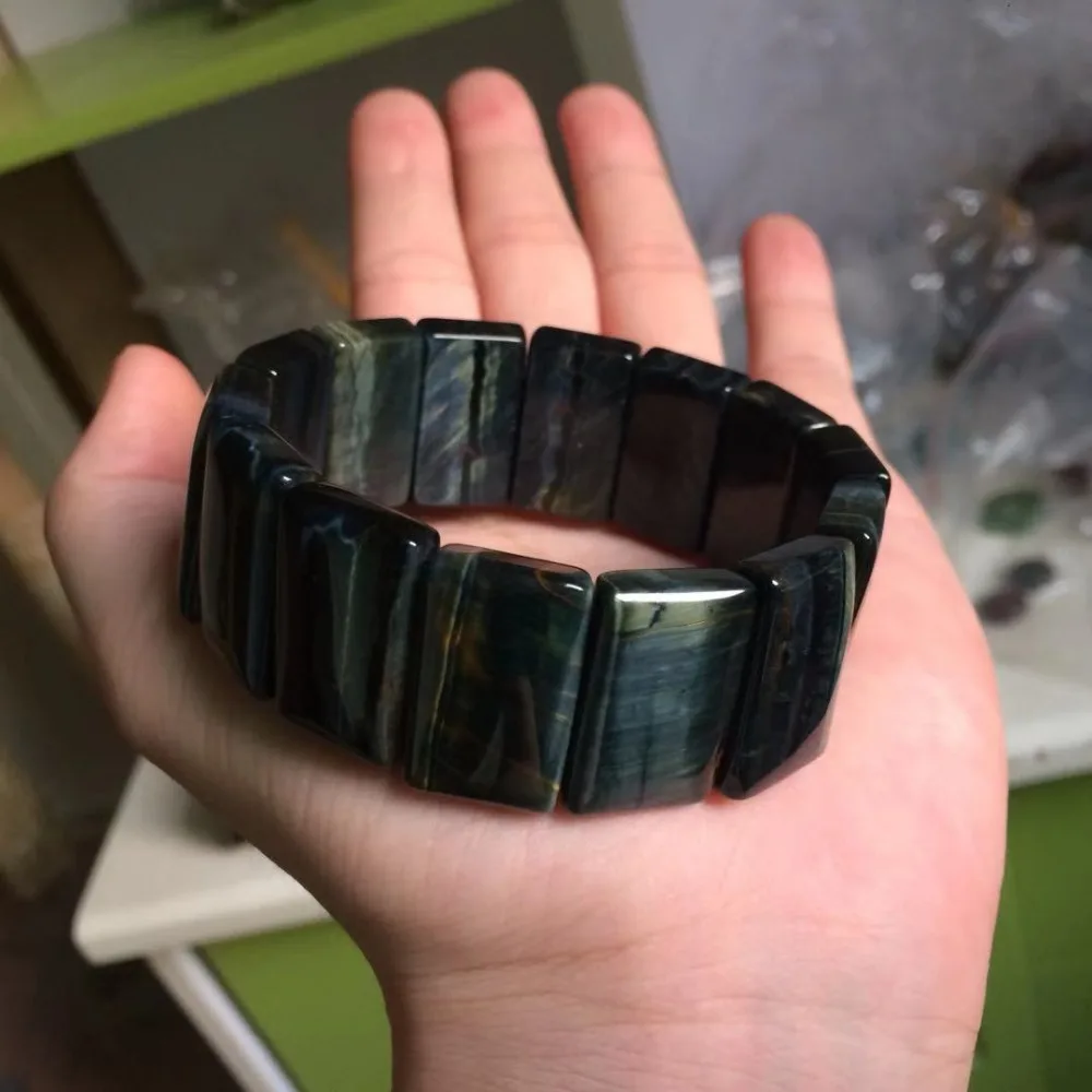 Женский браслет с бусинами из камня тигровый глаз|Плетеные браслеты| |