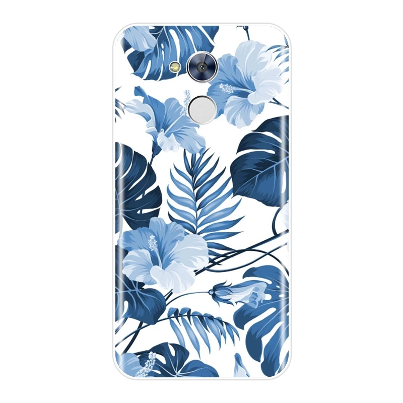 Чехол для Huawei Honor 6 5A 4X 5X 6X Мягкая силиконовая задняя крышка с голубым сердцем