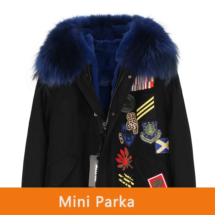 JAZZEVAR Новая модная уличная зимняя женская парка с большим воротником из меха енота короткое пальто с капюшоном верхняя одежда с аппликацией военная куртка - Цвет: color 5