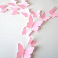 12pcs pvc 3d butterfly wall stickers decals home decor adhesive to wall decoration adesivo de parede for kids rooms