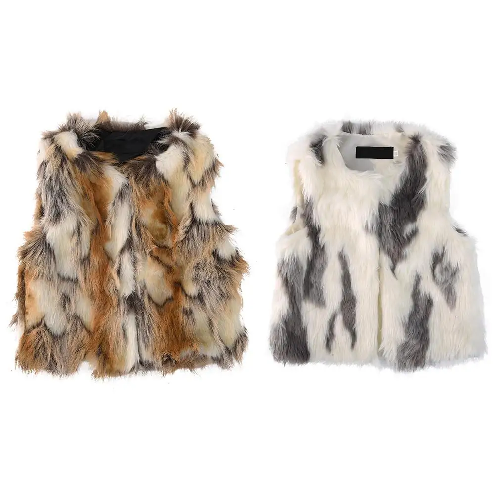 Осень зима весна детские меховые жилеты зеленый меховой жилет для девочек