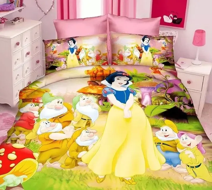 Постельное белье одинарного размера disney для детей домашний текстиль принцессы