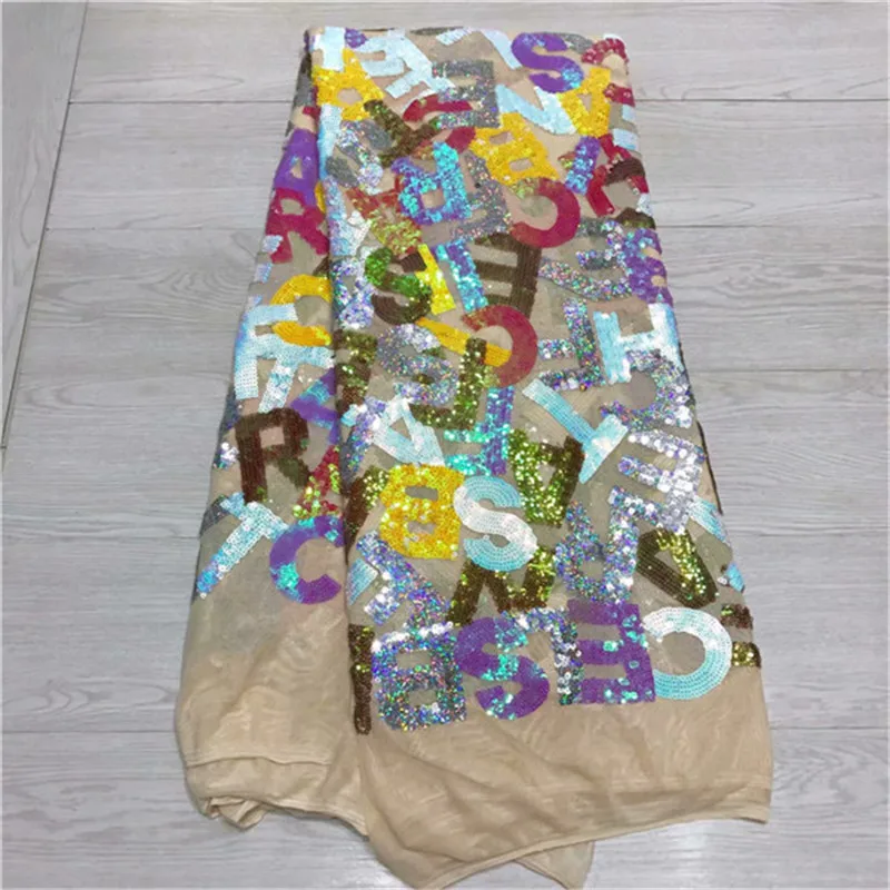 Кружевная ткань в африканском стиле кружевная с блестками французский