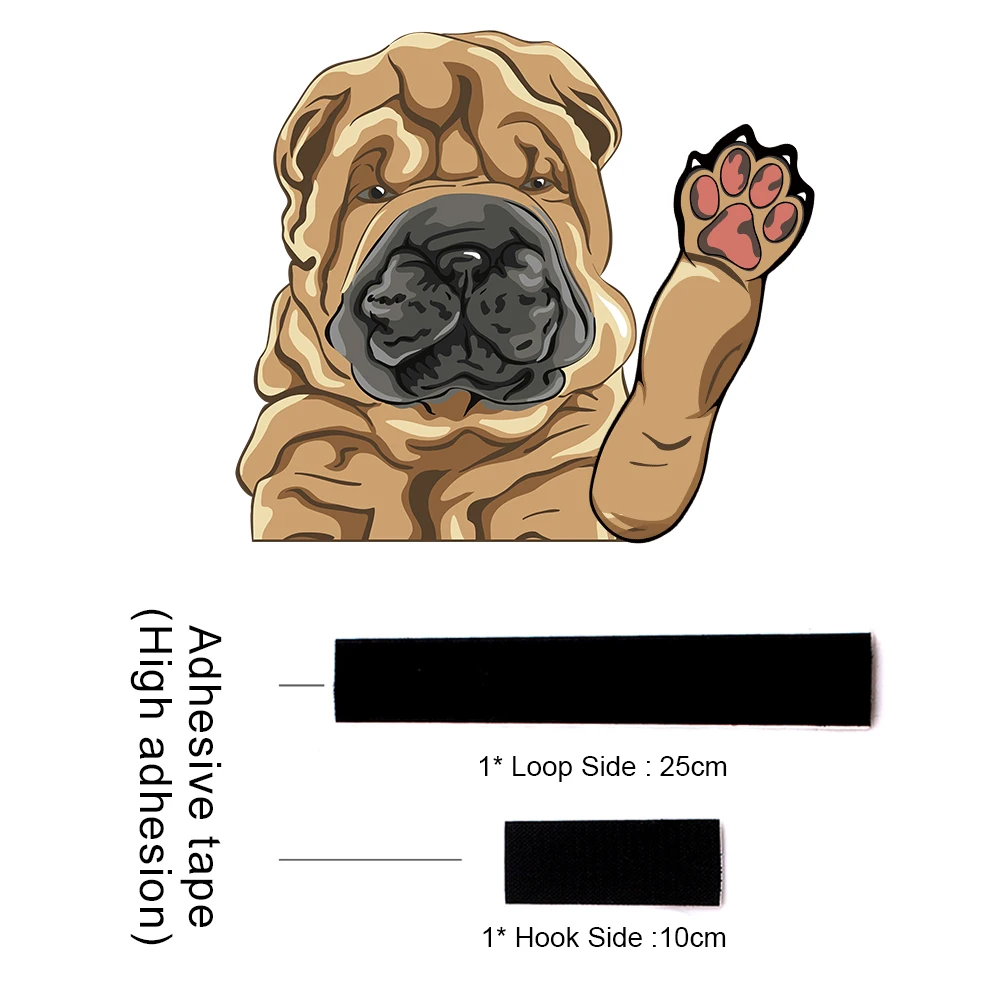 A Shar Pei собака Съемный автомобиль Стайлинг размахивание стеклоочистителя стикер и наклейки ПВХ на заднее стекло лобовое стекло наклейка s Авто декоры аксессуары