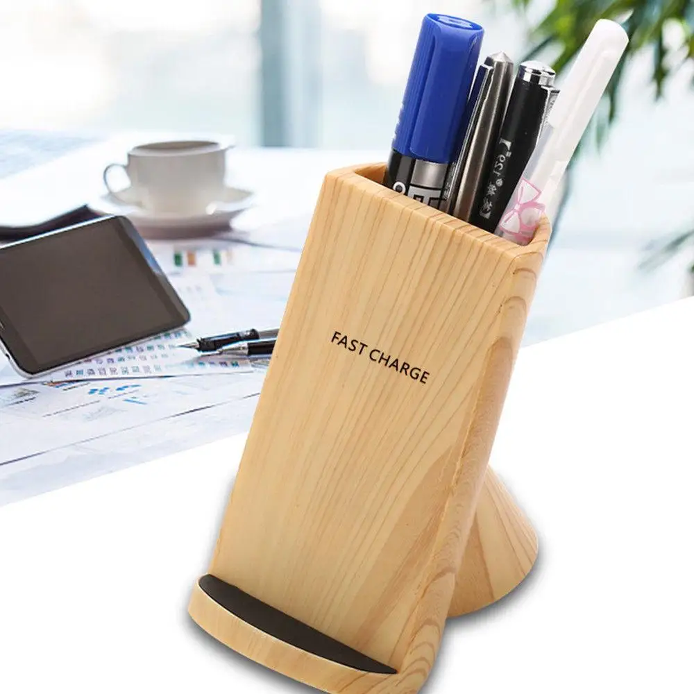 Универсальная деревянная текстура карандаш ваза ручка держатель + быстрая