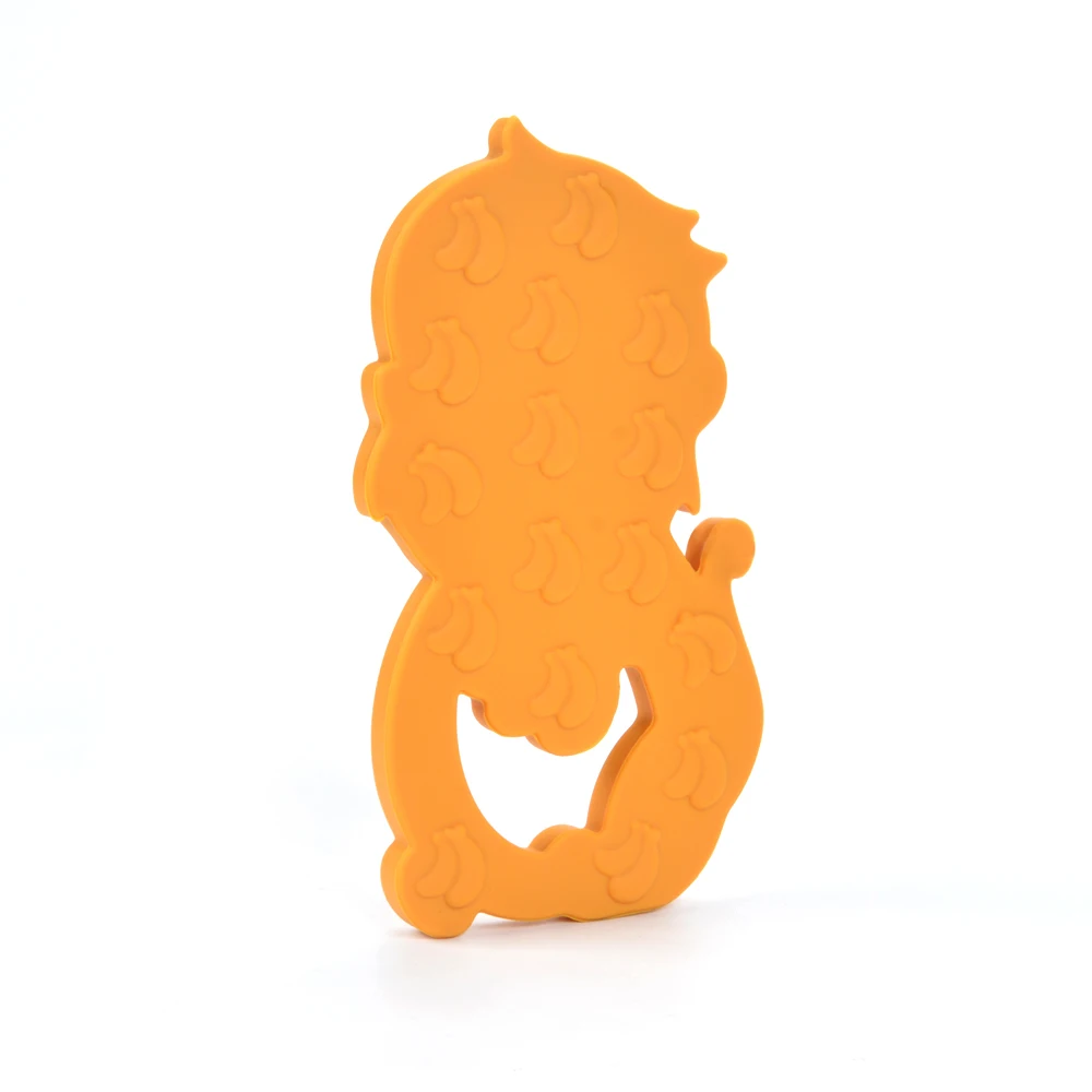 

Silicone Monkey Teether BPA Free Silicone Bead Made For Teething Necklaces Toy For Baby Funny Animal Teething Accessory Pendant